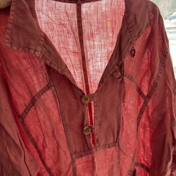 100% linen shirt jacket cover up by B-loose - Picture 5 of 8